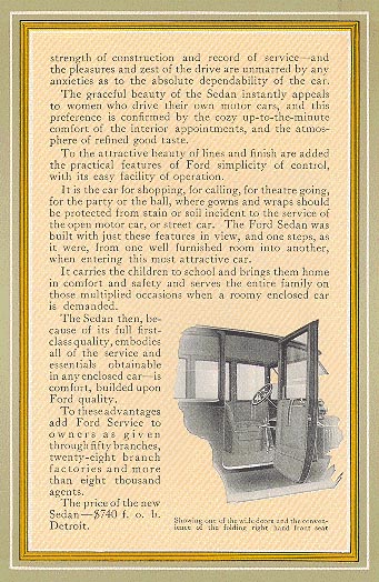 1915 Ford Enclosed Cars Brochure Page 2